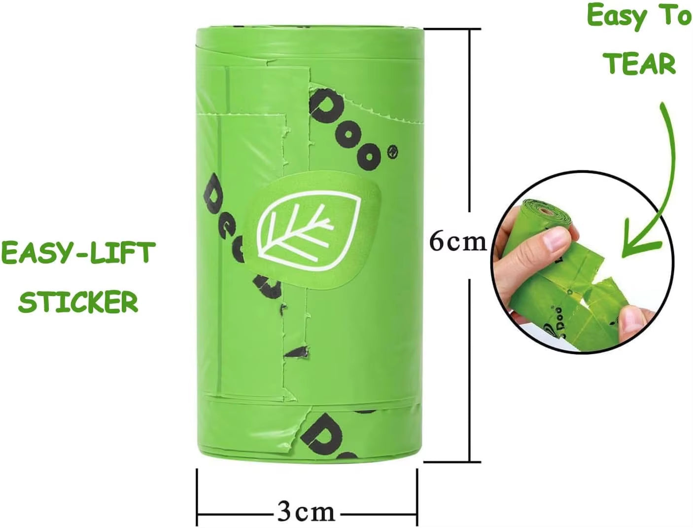 Deodoo Biodegradable Dog Poop Bags Bulk Biobase Scented Poo Bag Degradable Cat Waste Bags Eco-Friendly Doggie Bolsas Caca Perro