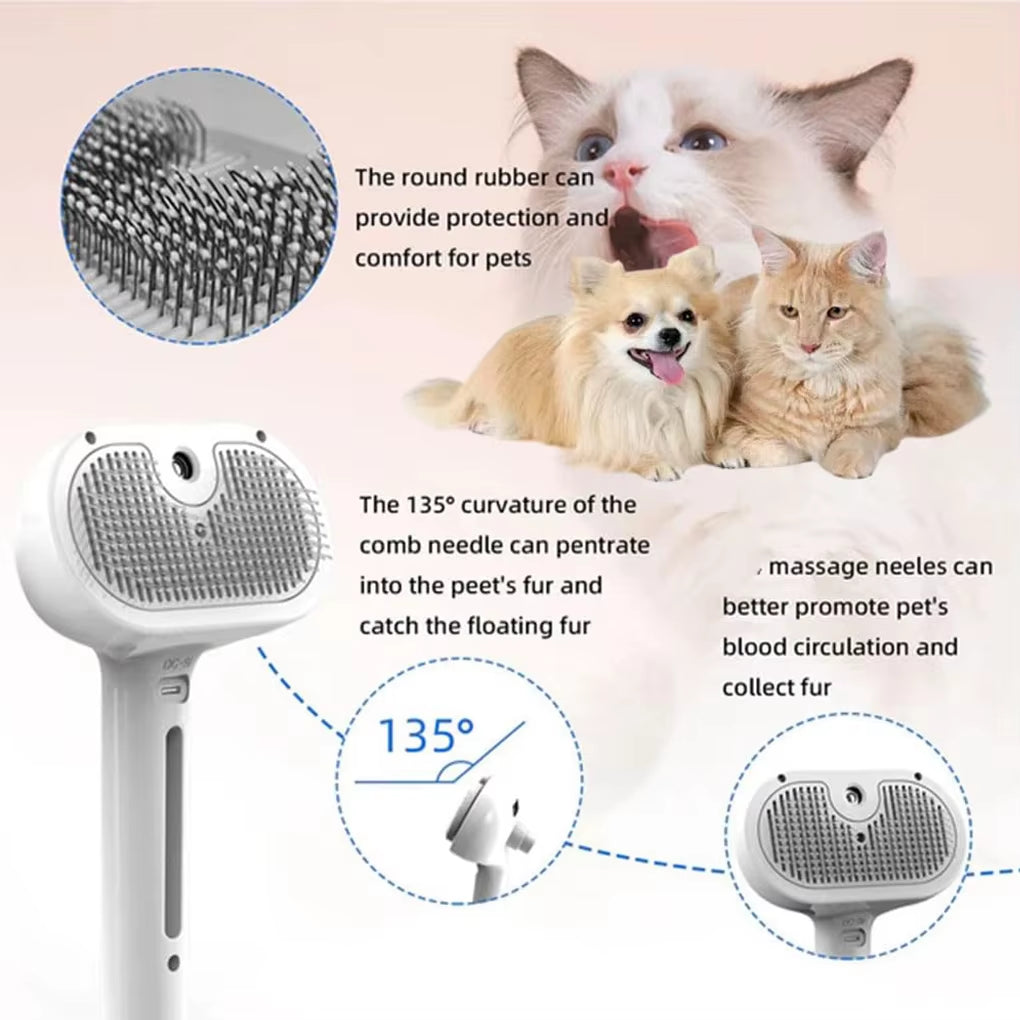 Steam Spray Dog Grooming Brush Unique Steam Brush for Dogs Luxury Grooming Brush Dog Steam Brush C