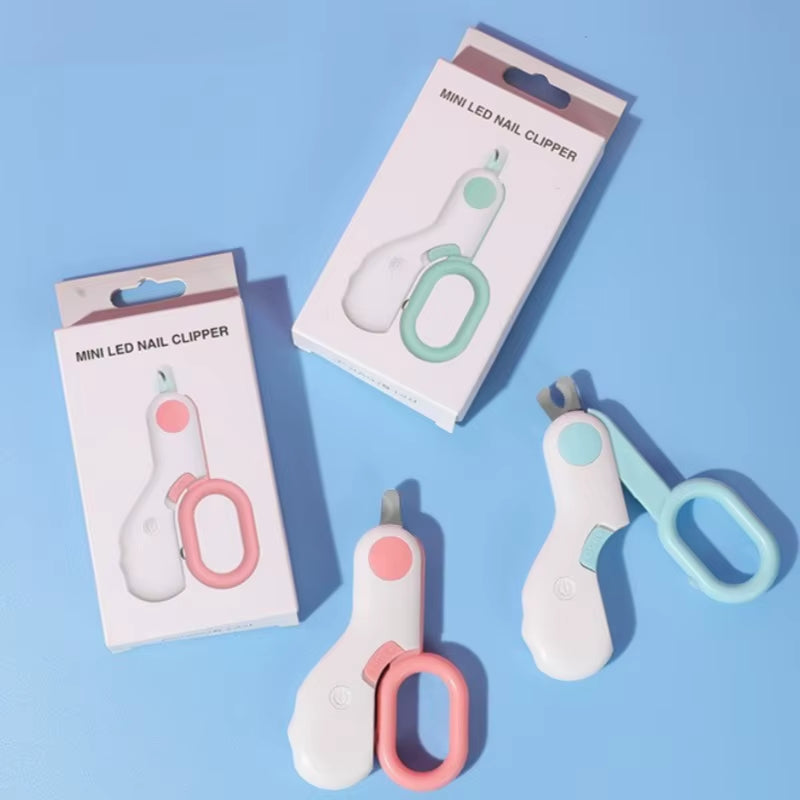 LED Light Cat Dog Nail Clipper Cutter Professional Pet Claw Trimmer with Safety Lock Puppy Kitten Animals Care Grooming Tool Kit